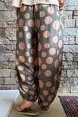 Basso Big Dot Balloon Cuff Pant Khaki & Tan